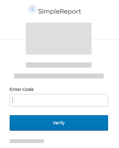 Okta page with the "Enter Code" field and blue "Verify" button